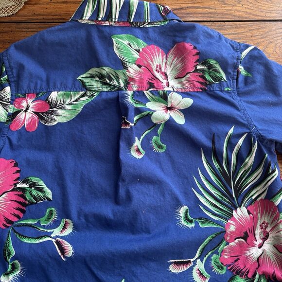 Vans Boys Shirt Youth 7/XL Black Colorful Tropical Hawaiian Beach Casual Cruise - Picture 9 of 13